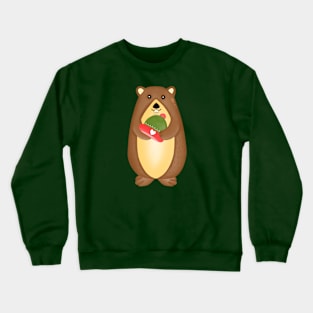 Cute groundhog carries hat. Crewneck Sweatshirt